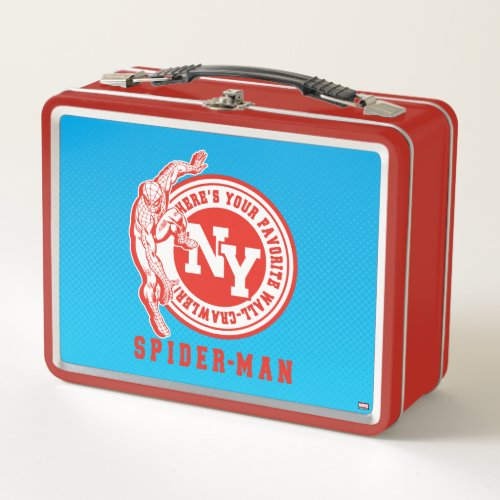 Spider_Man NY Collgegiate Badge Metal Lunch Box