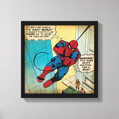Spider_Man Off To Daily Bugle Comic Panel Canvas Print