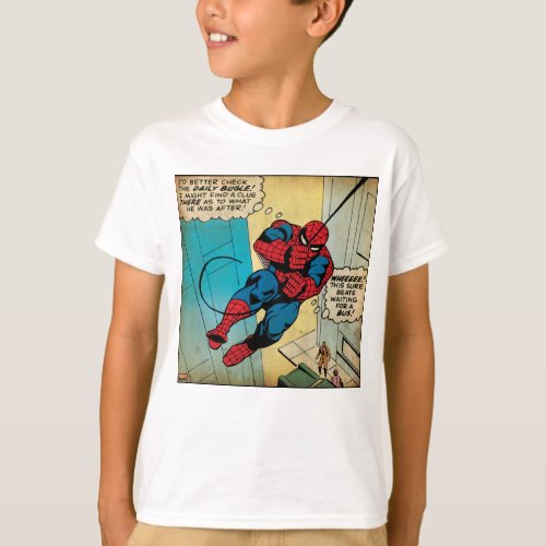 Spider_Man Off To Daily Bugle Comic Panel T_Shirt