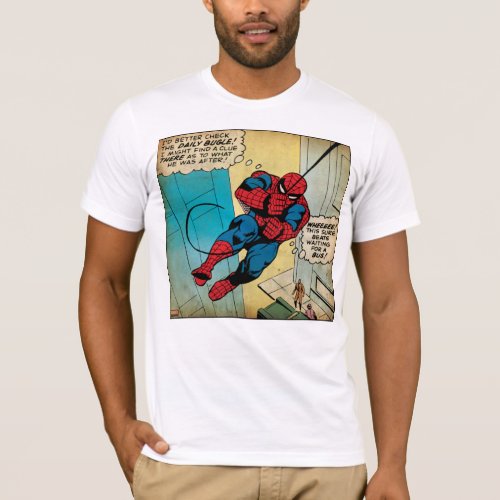 Spider_Man Off To Daily Bugle Comic Panel T_Shirt