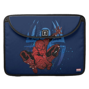 Spider-Man Paint Splatter & Logo Graphic MacBook Pro Sleeve