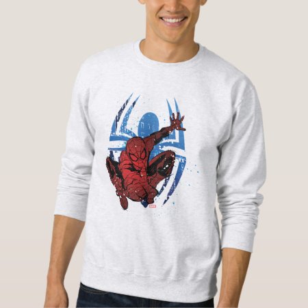 Spider-man Paint Splatter & Logo Graphic Sweatshirt