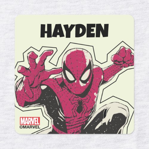 Spider_Man Paper Cut_Out Graphic Kids Labels