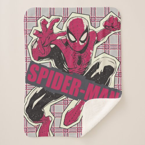 Spider_Man Paper Cut_Out Graphic Sherpa Blanket