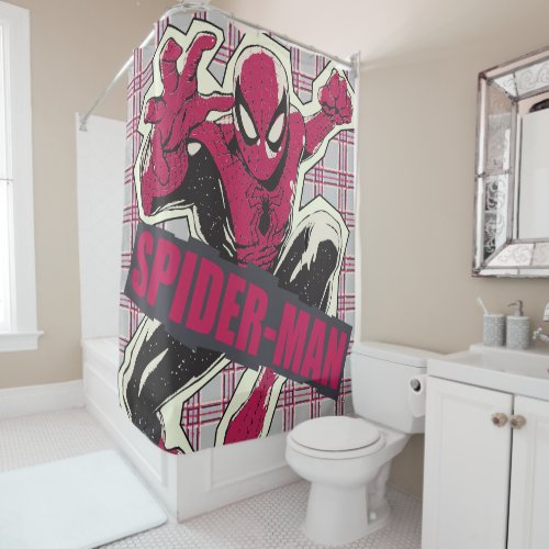 Spider_Man Paper Cut_Out Graphic Shower Curtain