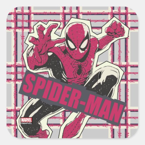Spider_Man Paper Cut_Out Graphic Square Sticker