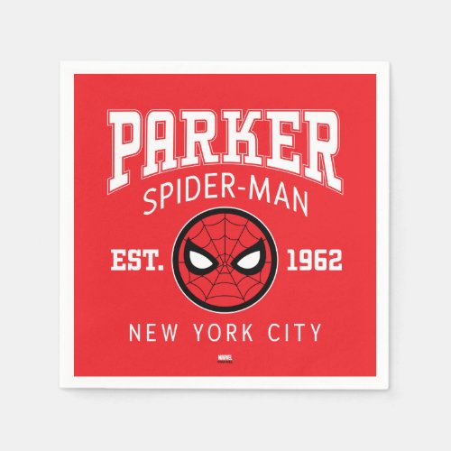 Spider_Man Peter Parker Collegiate Logo 2 Napkins
