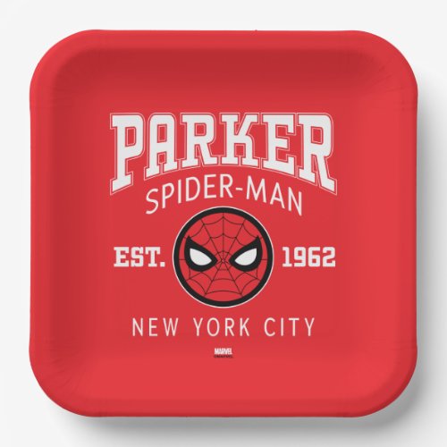 Spider_Man Peter Parker Collegiate Logo 2 Paper Plates