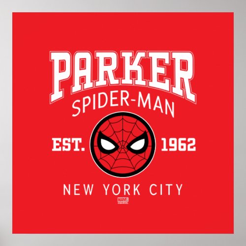 Spider_Man Peter Parker Collegiate Logo Poster