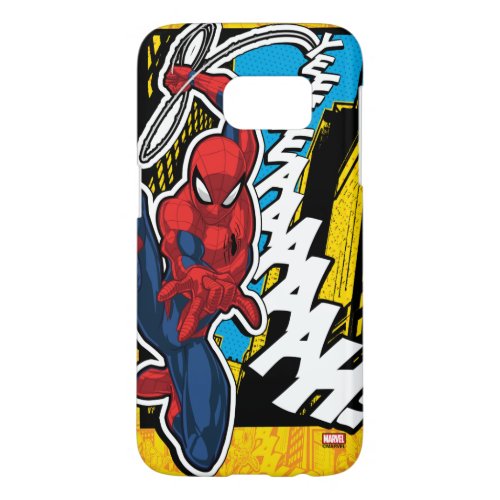 Spider_Man  Pop Art Web_Swinging Comic Panel Samsung Galaxy S7 Case