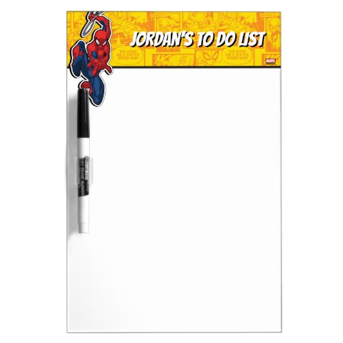 Spider_Man  Pop Art Web_Swinging Comic Panel Dry Erase Board