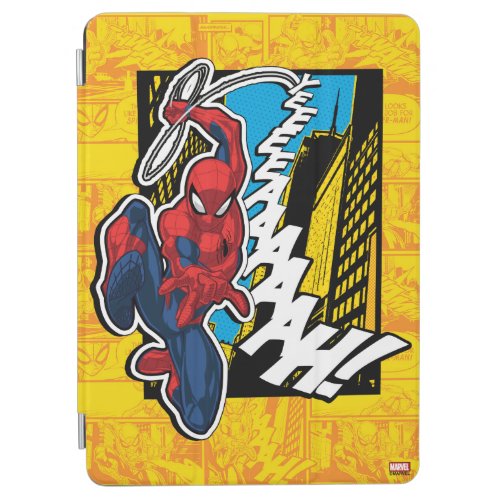 Spider_Man  Pop Art Web_Swinging Comic Panel iPad Air Cover
