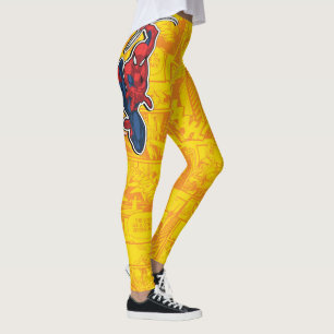 Spider-Man   Pop Art Web-Swinging Comic Panel Leggings