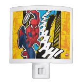 Spider-Man | Pop Art Web-Swinging Comic Panel Night Light (Front)