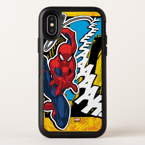 Spider_Man  Pop Art Web_Swinging Comic Panel OtterBox Symmetry iPhone X Case