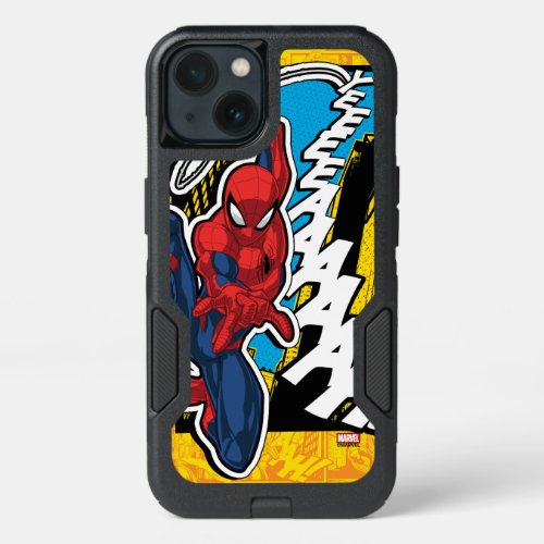 Spider_Man  Pop Art Web_Swinging Comic Panel iPhone 13 Case