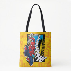 Spider-Man | Pop Art Web-Swinging Comic Panel Tote Bag