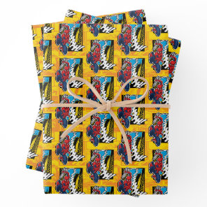 Spider-Man | Pop Art Web-Swinging Comic Panel Wrapping Paper Sheets