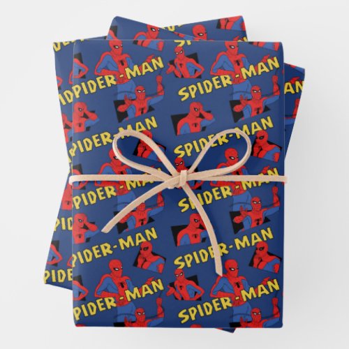 Spider_Man Pose Pattern Wrapping Paper Sheets