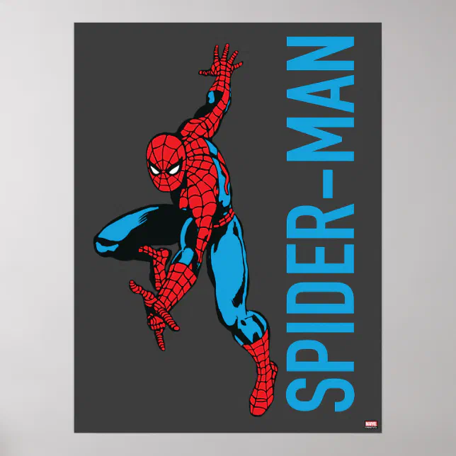 Spider-Man Pose With Name Poster | Zazzle