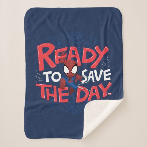 Spider_Man Ready To Save The Day Sherpa Blanket