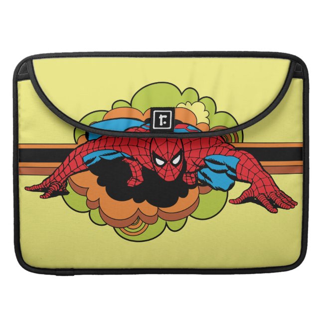 Spider-Man Retro Crawl Sleeve For MacBook Pro (Front Closed)