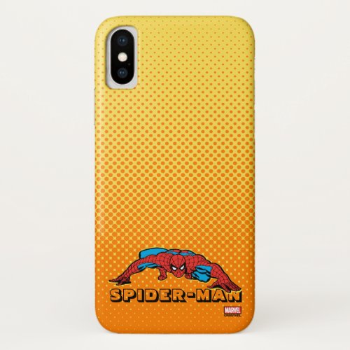 Spider_Man Retro Crouch iPhone X Case