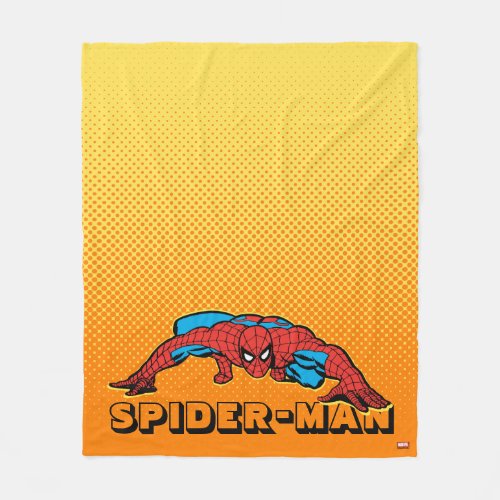 Spider_Man Retro Crouch Fleece Blanket