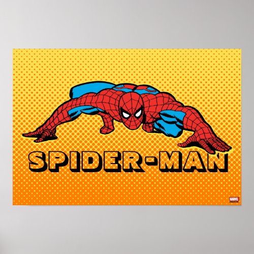 Spider_Man Retro Crouch Poster