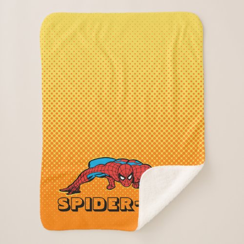 Spider_Man Retro Crouch Sherpa Blanket