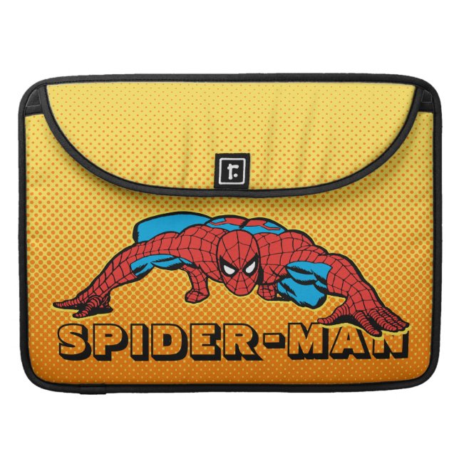 Spider-Man Retro Crouch Sleeve For MacBook Pro (Front Closed)