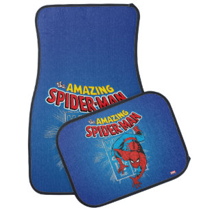 Spider-Man Retro Price Graphic Car Floor Mat