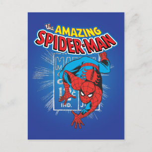 Spider-Man Retro Price Graphic Postcard