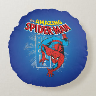 Spider-Man Retro Price Graphic Round Pillow