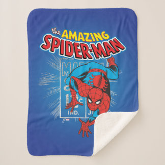 Spider-Man Retro Price Graphic Sherpa Blanket