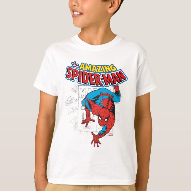 Spider-Man Retro Price Graphic T-Shirt (Front)