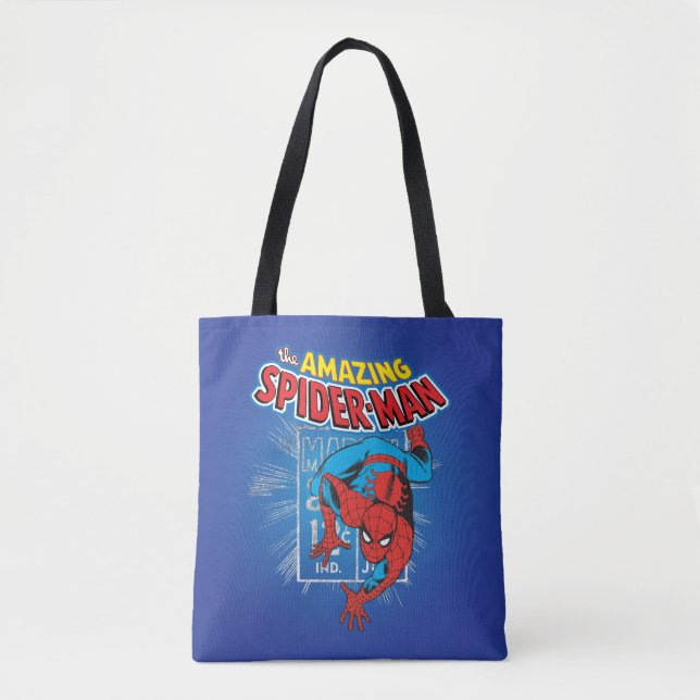 Spider-Man Retro Price Graphic Tote Bag (Front)
