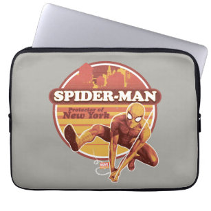 Spider-Man   Retro Protector Of New York Graphic Laptop Sleeve