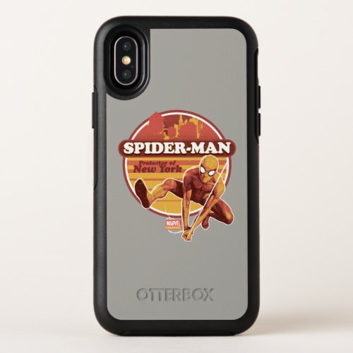 Spider_Man  Retro Protector Of New York Graphic OtterBox Symmetry iPhone X Case