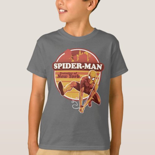 Spider_Man  Retro Protector Of New York Graphic T_Shirt