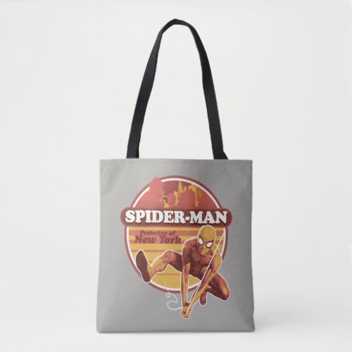 Spider_Man  Retro Protector Of New York Graphic Tote Bag