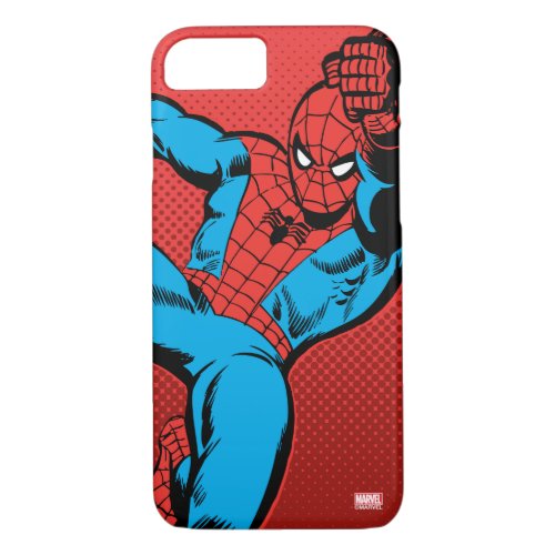 Spider_Man Retro Swinging Kick iPhone 87 Case
