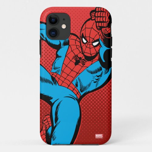 Spider_Man Retro Swinging Kick iPhone 11 Case