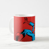 Spider-Man Retro Swinging Kick Coffee Mug (Front Left)