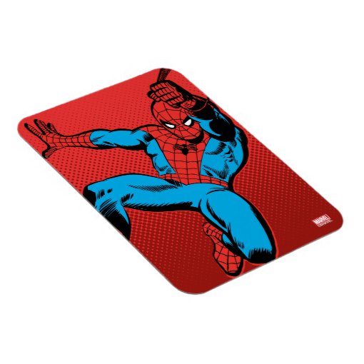 Spider Man Retro Swinging Kick Magnet Zazzle