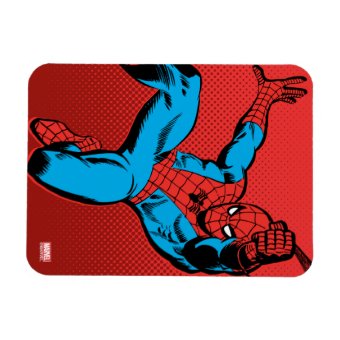 Spider Man Retro Swinging Kick Magnet Zazzle