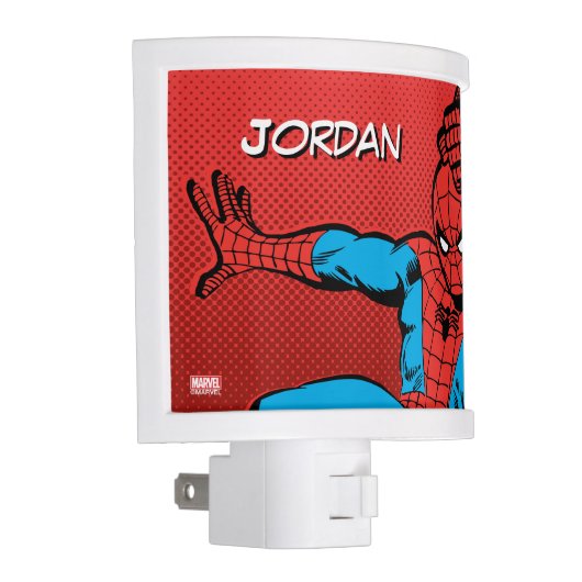 Spider-Man Retro Swinging Kick Night Light (Right)