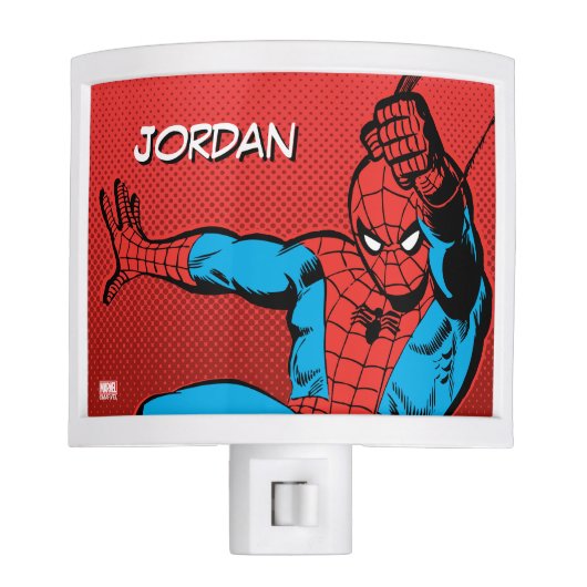 Spider-Man Retro Swinging Kick Night Light (Front)