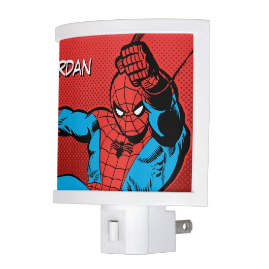 Spider-Man Retro Swinging Kick Night Light (Left)