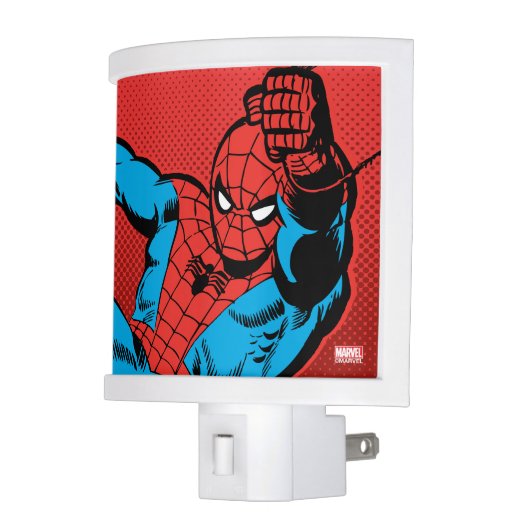Spider-Man Retro Swinging Kick Night Light (Left)